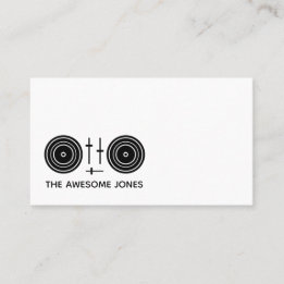 Minimalistisk DJ-skivspelare Logo QR-kod Modern Visitkort