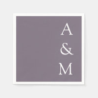 Minimalistisk djärv Monogram Boho Dusty Lila Bröll