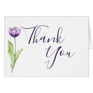 Minimalistisk djup Lila, enkeltrådigt Bröllop OBS Kort