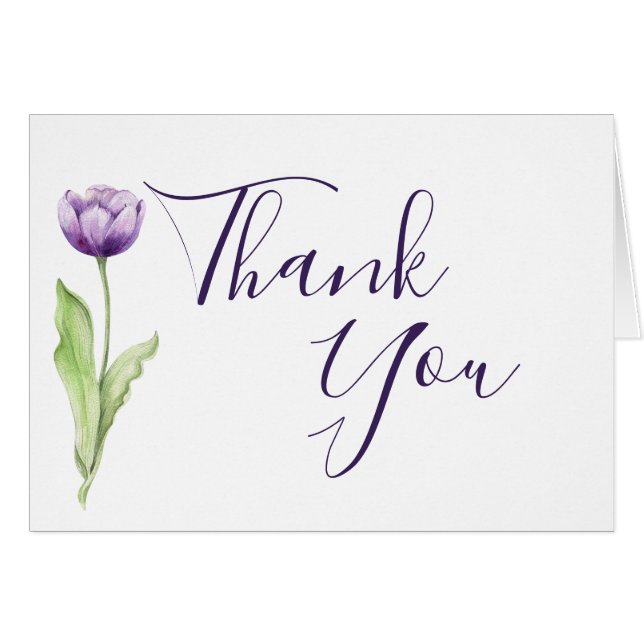 Minimalistisk djup Lila, enkeltrådigt Bröllop OBS Kort (Framsidan Horizontal)