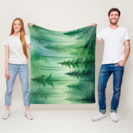Minimalistisk djup skoggrön fleece