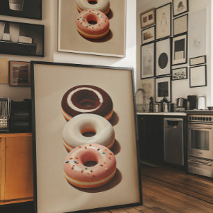 Minimalistisk Donut Estetisk Väggkonstaffisch Poster