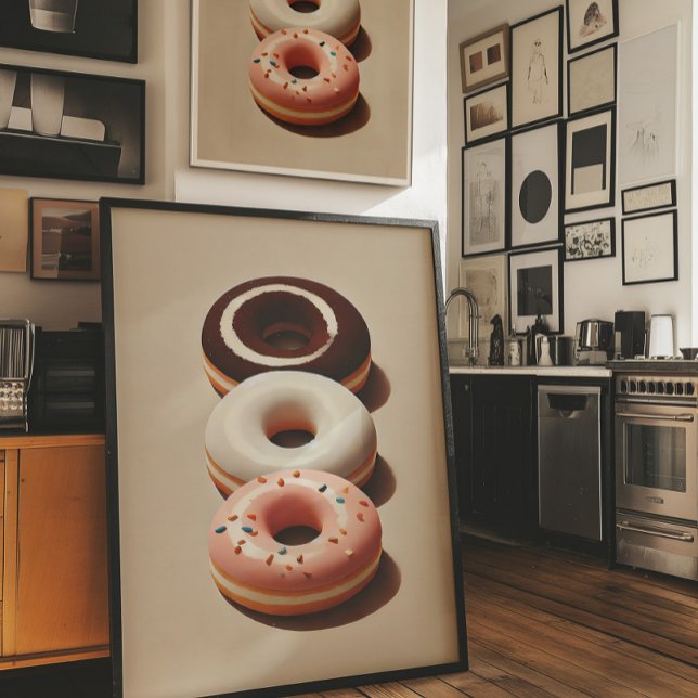 Minimalistisk Donut Estetisk Väggkonstaffisch Poster (Skapare uppladdad)