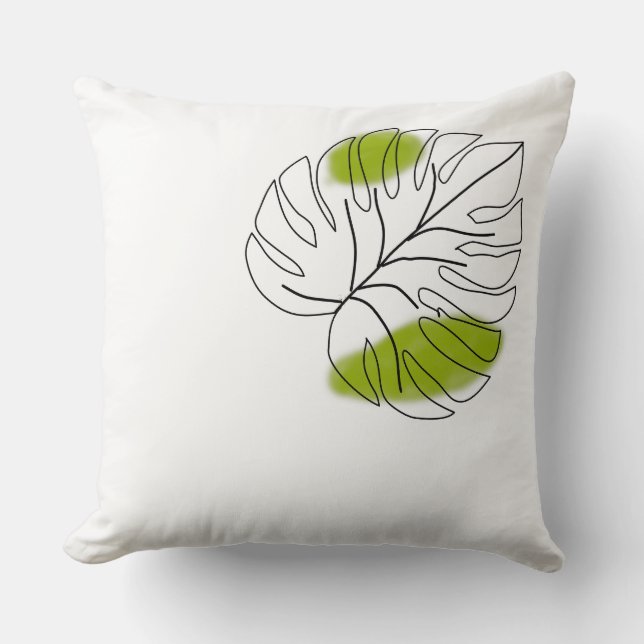Minimalistisk Doodle Natur Kudde (Framsida)