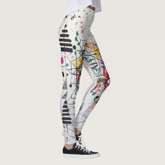 "Minimalistisk Doodle Pad-jul: Pop Art Abstrac Leggings
