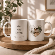 Minimalistisk Du Är Älskad Valentine Fotomugg