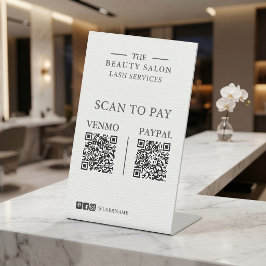 Minimalistisk dubbel QR-kod serif redaktionell · L