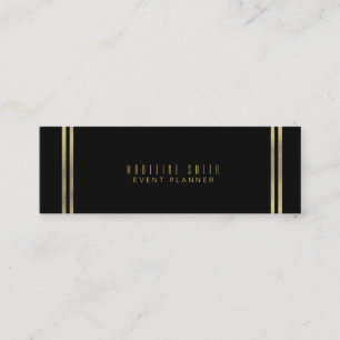 Minimalistisk dubbelkant guld folie ram mini visitkort
