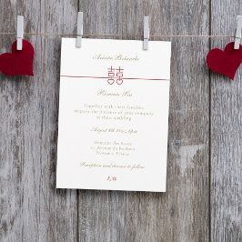 Minimalistisk Dubbla av Elegant lycka Bröllop Inbjudningar