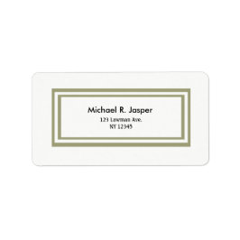 Minimalistisk Dubbla Guld Ram Adressetikett