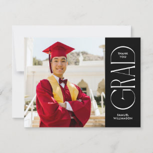 Minimalistisk Dubbla Sided Photo Studenten Tack Kort