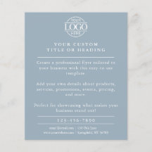 Minimalistisk Dusty Blue Business Logotyp-marknads