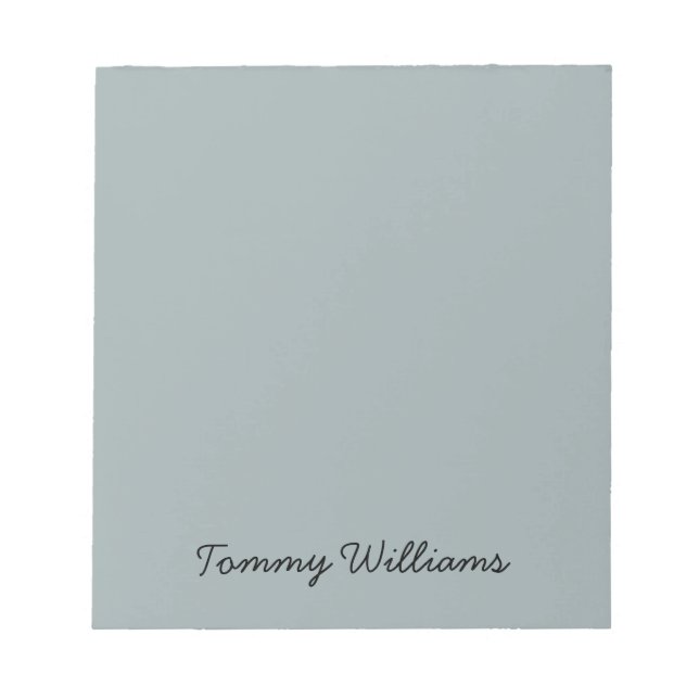 Minimalistisk Dusty Blue-Professionell enkel Anteckningsblock (Framsida)