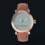 Minimalistisk Dusty Blue-Professionell enkel Armbandsur<br><div class="desc">Dessa enkla,  minimalistiska texter kan vara personlig att inkludera ett namn eller valfri text. Om du inte vill ha någon text och bara vill ha en tom text kan du helt enkelt ta bort texten.</div>
