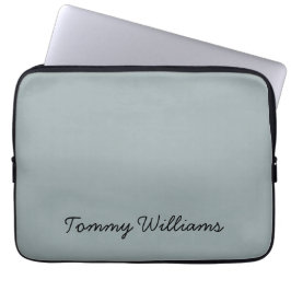 Minimalistisk Dusty Blue-Professionell enkel Laptop Fodral