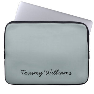 Minimalistisk Dusty Blue-Professionell enkel Laptop Fodral