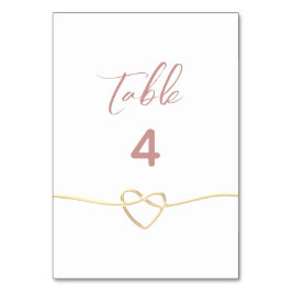 Minimalistisk Dusty Ro Bröllop Bordsnummer