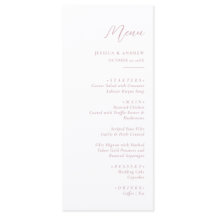 Minimalistisk Dusty Rosa & White Simple Bröllop