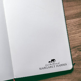 Minimalistisk elefant från Bibliotek i, Bok Stämpel