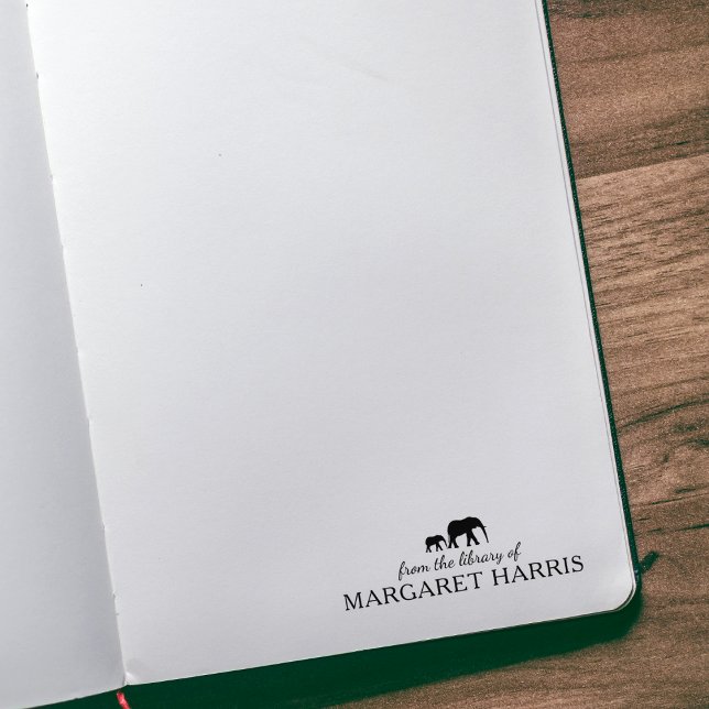Minimalistisk elefant från Bibliotek i, Bok Stämpel (Skapare uppladdad)