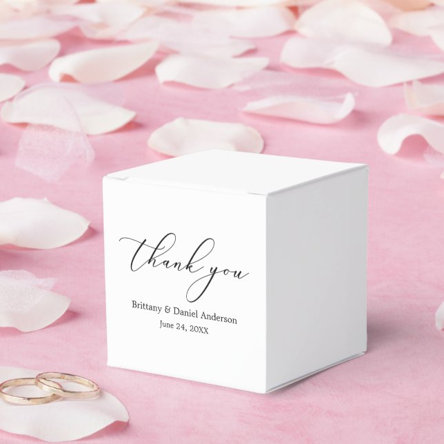 Minimalistisk elegance Calligraphy Bröllop Presentaskar (Bröllop)