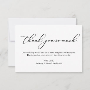 Minimalistisk Elegance Tack så mycket calligrafi Kort