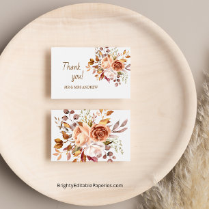 Minimalistisk Elegance Watercolor Dahlia Bröllop Tack Kort