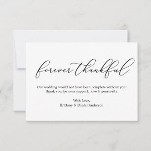 Minimalistisk elegans för evig kalligrafi tack kort
