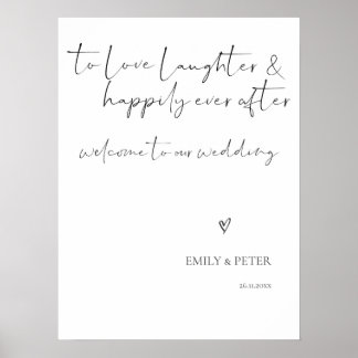 Minimalistisk Elegant 18x24 välkommen till vårt br Poster