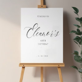 Minimalistisk Elegant 40-års Välkomst Födelsedagsa Poster