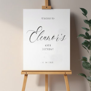 Minimalistisk Elegant 40-års Välkomst Födelsedagsa Poster