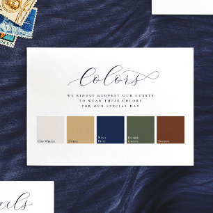 Minimalistisk Elegant 5 Färger Bröllopskläder Tilläggskort