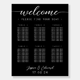 Minimalistisk Elegant 6 Bord Placeringsplan Foto S