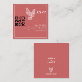 Minimalistisk Elegant av modern QR-kod för Bröllop Tilläggskort