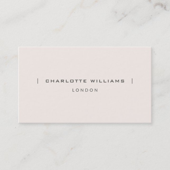 Minimalistisk Elegant av Professionell Feminin Ros Visitkort (Framsida)