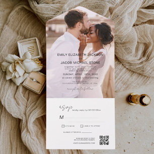Minimalistisk Elegant av QR-kod för fotofoto i Brö