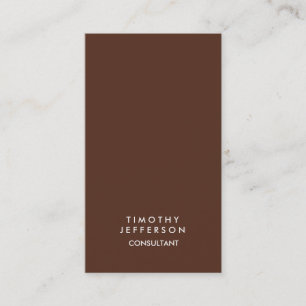 Minimalistisk Elegant av ren, brun Orange Modern Visitkort