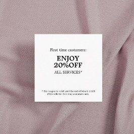 Minimalistisk Elegant Beauty Salon Coupon Rabattkort