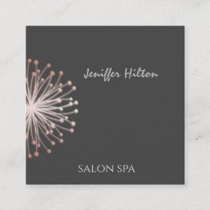 Minimalistisk elegant blek rosa dandelion fyrkantigt visitkort