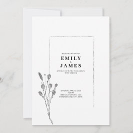 Minimalistisk Elegant Blomma Inbjudningar