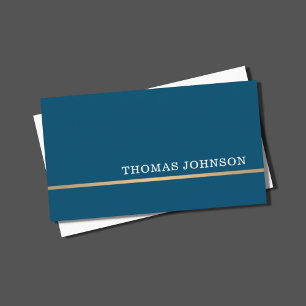 Minimalistisk Elegant Blue Faux Guld Line Attorney Visitkort