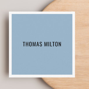 Minimalistisk Elegant Blue White Consultant Fyrkantigt Visitkort