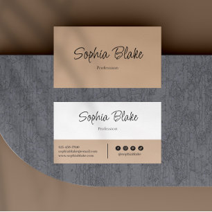 Minimalistisk Elegant Boho - Anpassningsbarnas Pro Visitkort