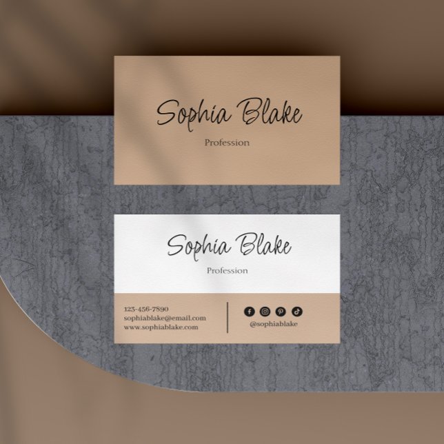 Minimalistisk Elegant Boho - Anpassningsbarnas Pro Visitkort (Skapare uppladdad)