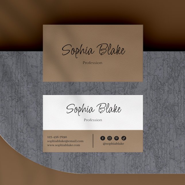 Minimalistisk Elegant Boho - Anpassningsbarnas Pro Visitkort (Skapare uppladdad)
