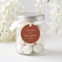 Minimalistisk Elegant Boho Bränd Orange Bröllop