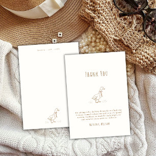 Minimalistisk Elegant Boho Dumma Gås Bebisbad Tack Kort