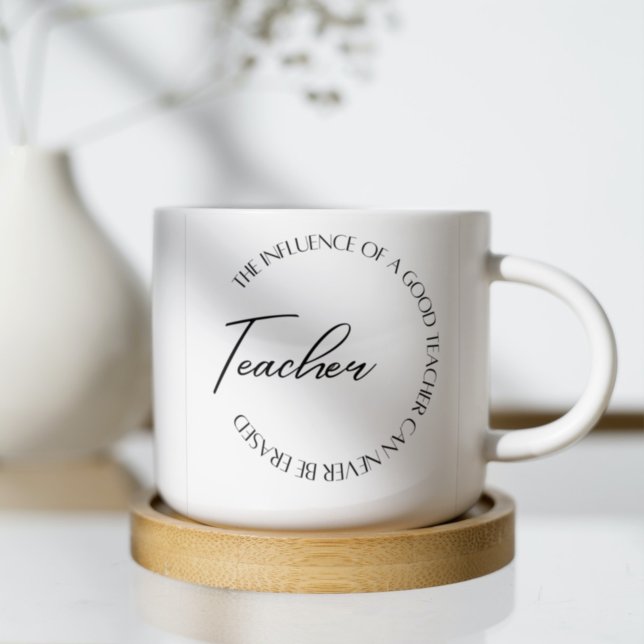 Minimalistisk Elegant Boho Regnbåge Lärarkopp Kaffemugg (Skapare uppladdad)