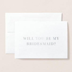 Minimalistisk Elegant Bridesmaid Frieri kort