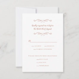 Minimalistisk elegant bröllop-måltider, vit och Ro OSA Kort
